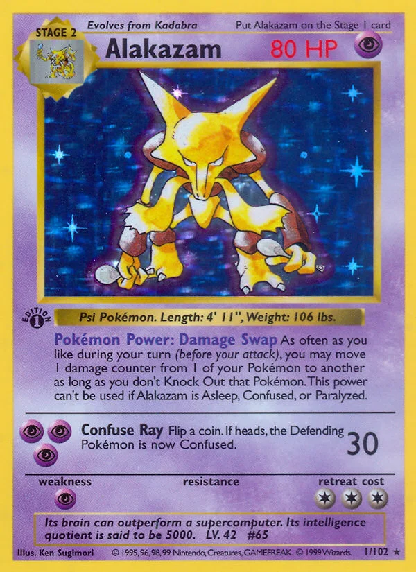 Alakazam Pokemon card