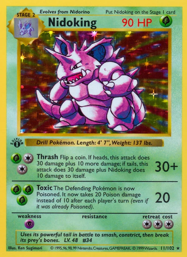 Nidoking Pokemon card