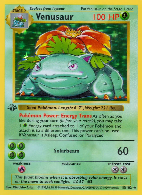Venusaur Pokemon card