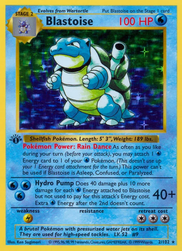 Blastoise Pokemon card