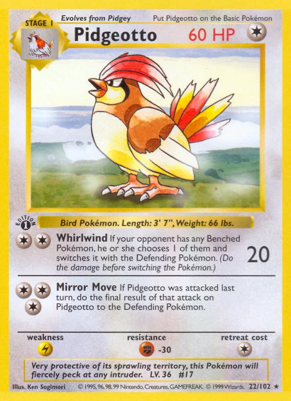 Pidgeotto Pokemon card