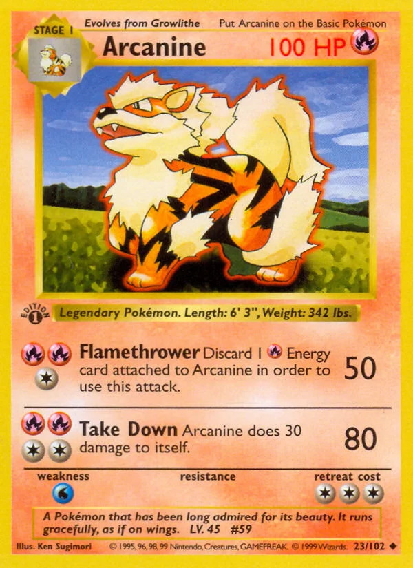 Arcanine Pokemon card