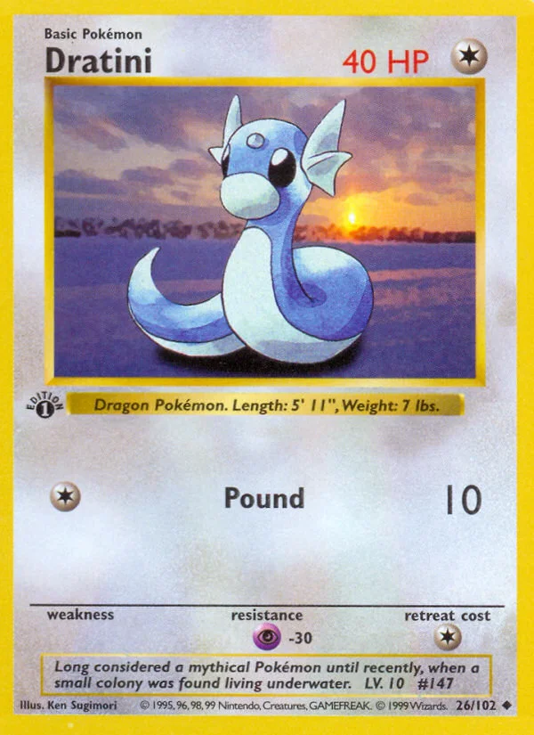 Dratini Pokemon card