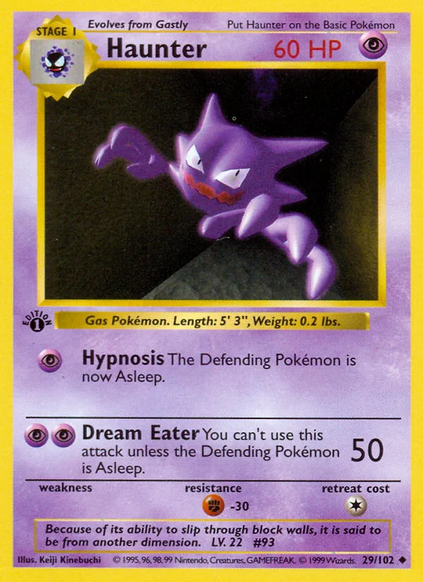 Haunter Pokemon card