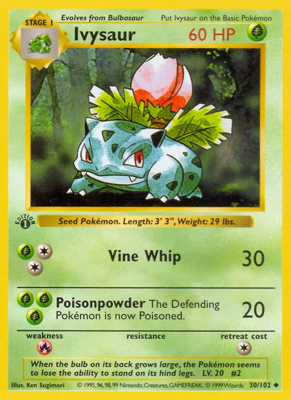 Ivysaur Pokemon card