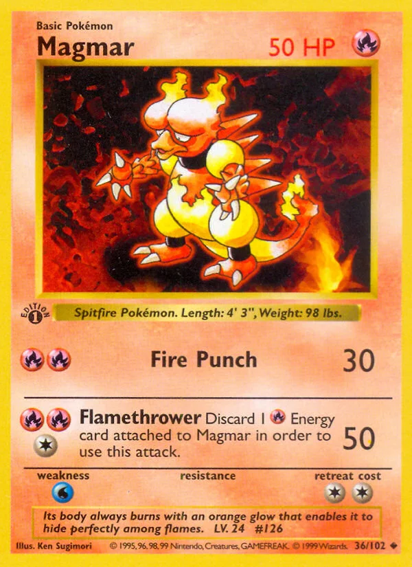 Magmar Pokemon card