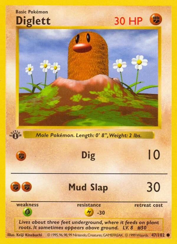 Diglett Pokemon card