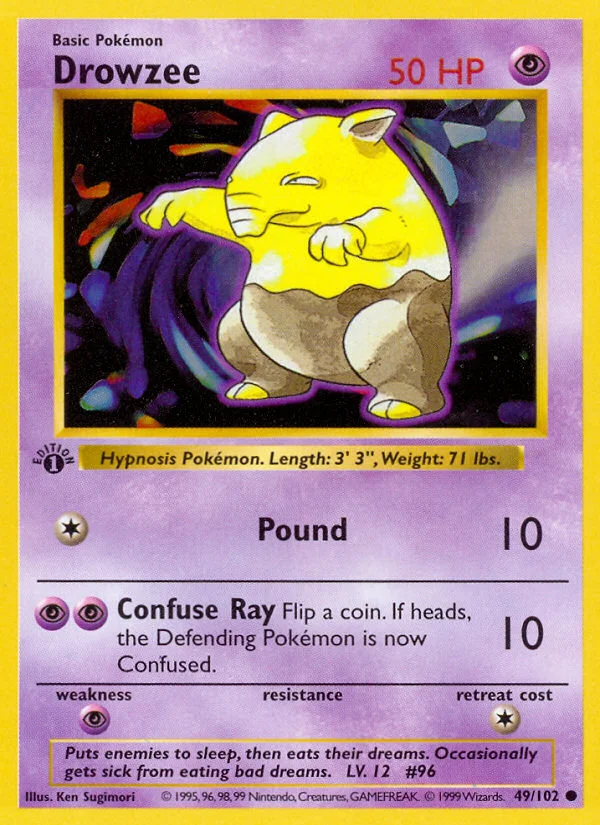 Drowzee Pokemon card
