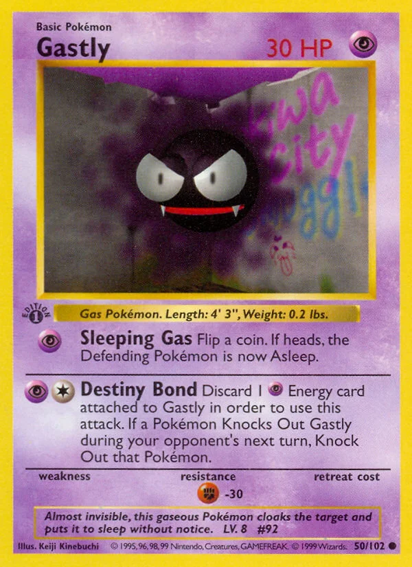 Gastly Pokemon card