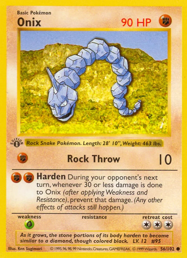 Onix Pokemon card