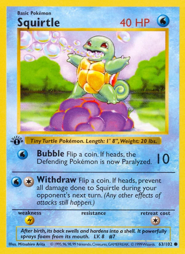 Squirtle Pokemon card