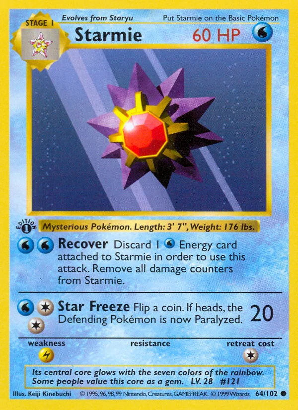 Starmie Pokemon card