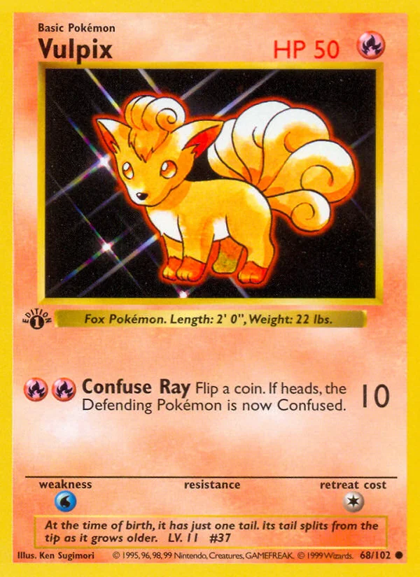 Vulpix Pokemon card