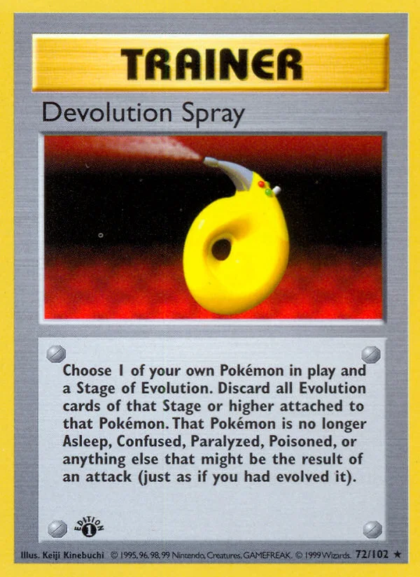 Devolution Spray Pokemon card
