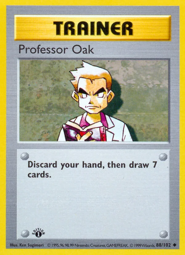 Professor Oak Pokemon card