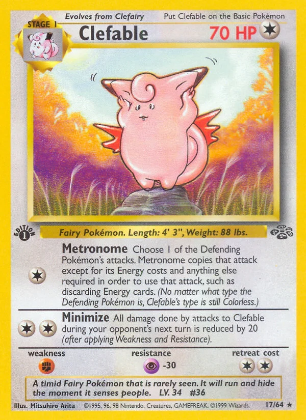 Clefable Pokemon card