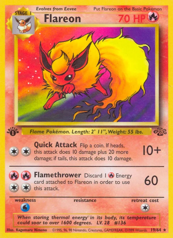 Flareon Pokemon card
