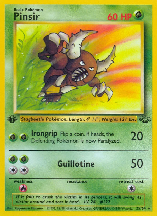 Pinsir Pokemon card