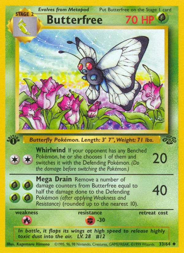 Butterfree Pokemon card