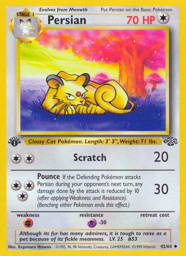 Persian Pokemon card