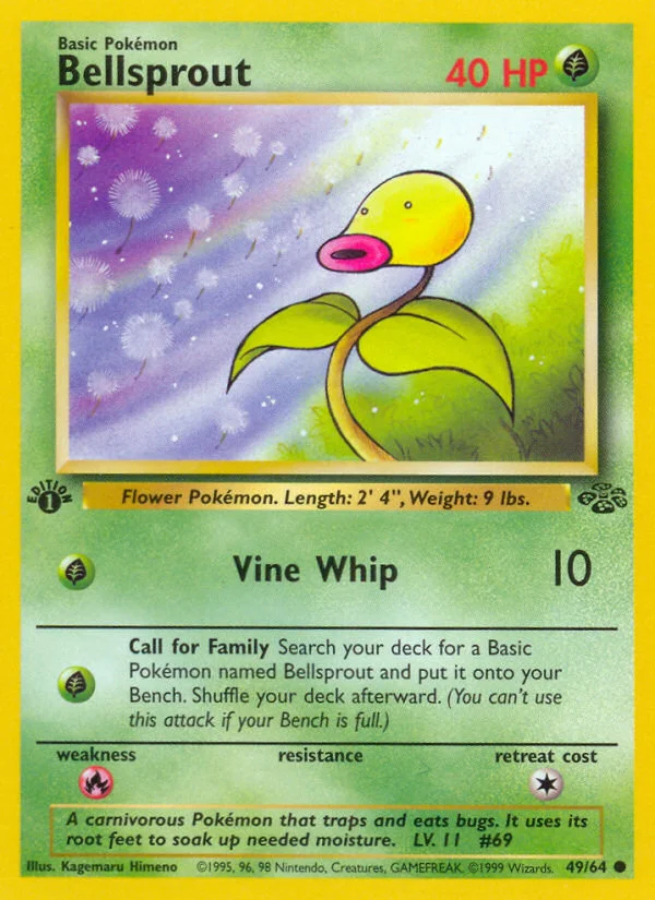 Bellsprout Pokemon card