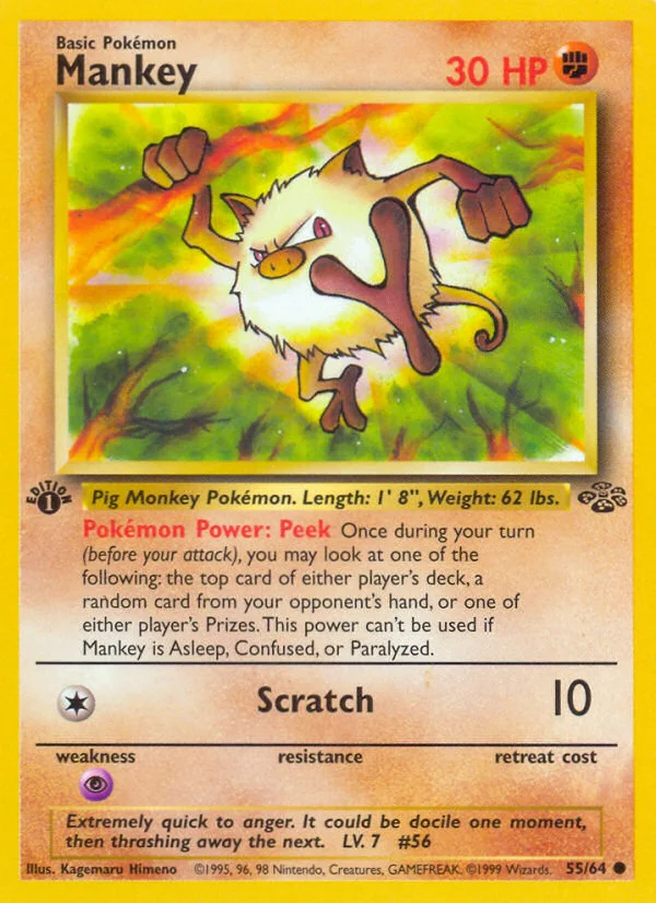 Mankey Pokemon card