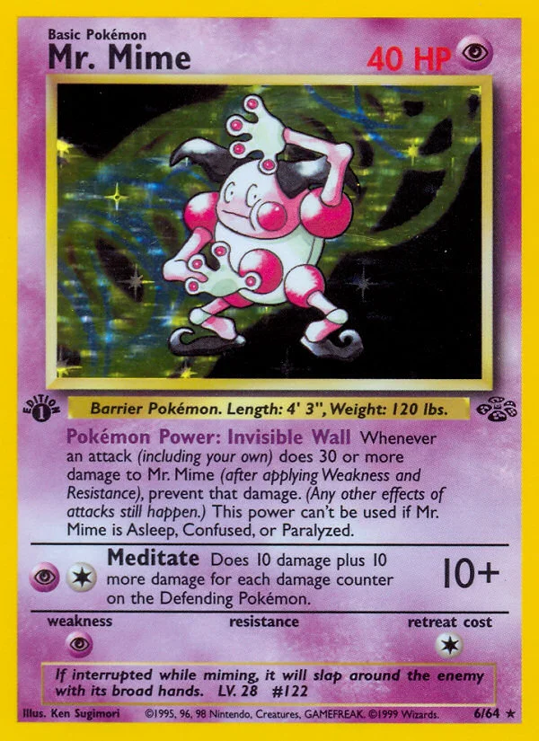 Mr. Mime Pokemon card