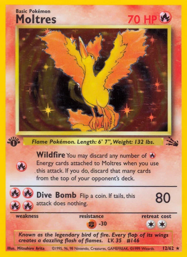 Moltres Pokemon card