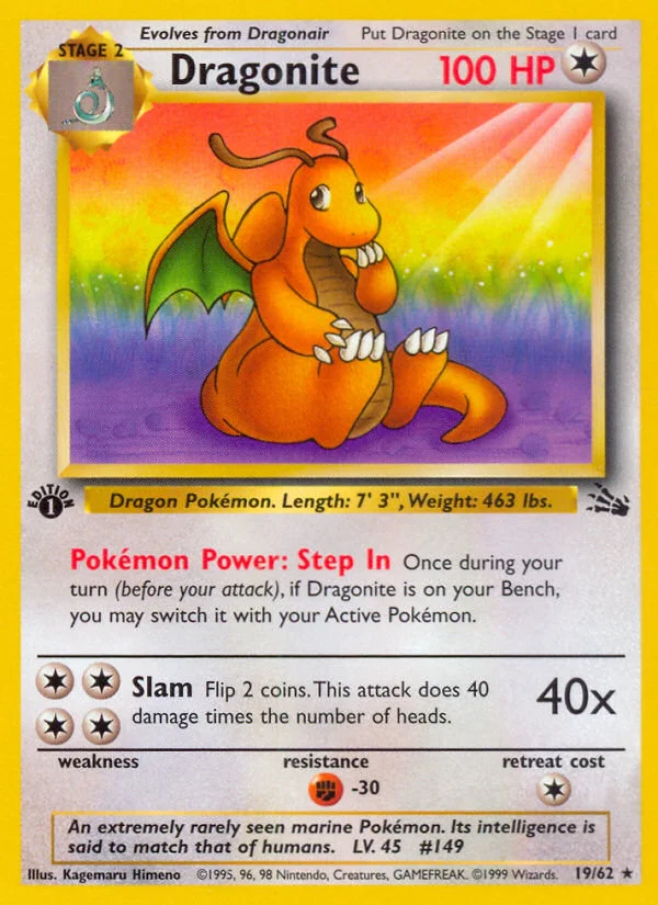 Dragonite Pokemon card