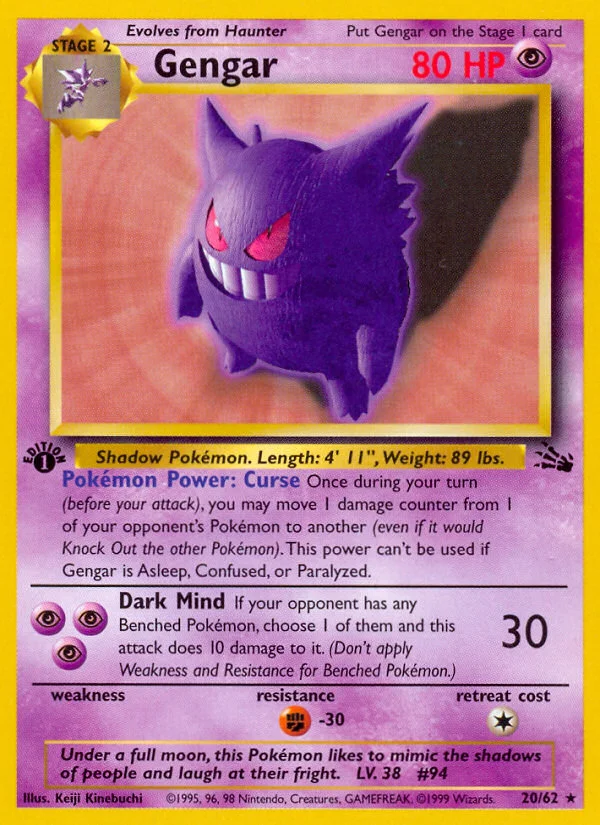 Gengar Pokemon card