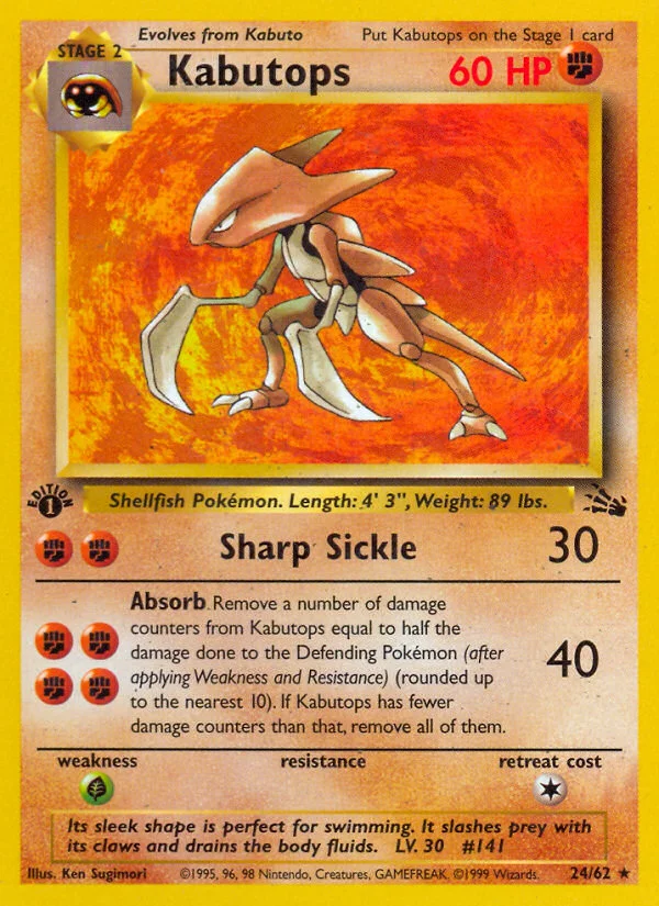 Kabutops Pokemon card