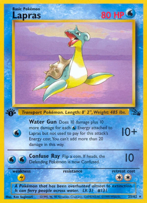 Lapras Pokemon card