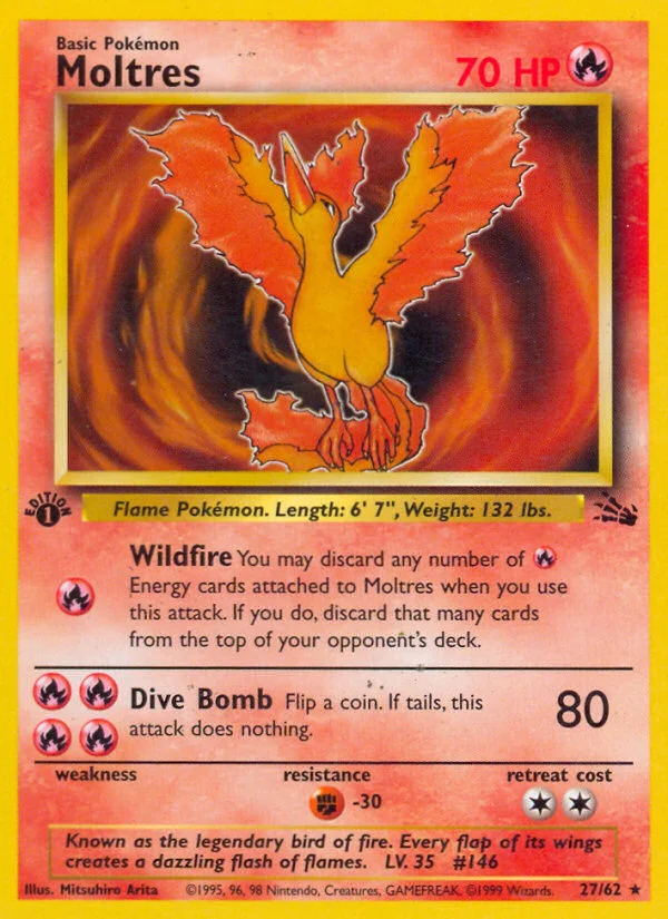 Moltres Pokemon card
