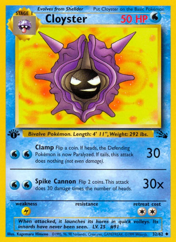 Cloyster Pokemon card