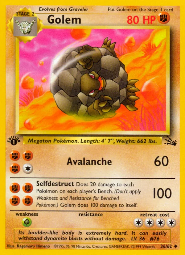 Golem Pokemon card