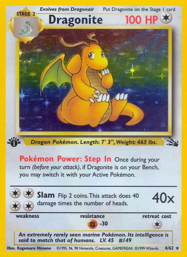 Dragonite Pokemon card