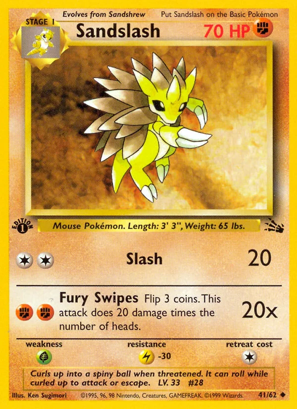 Sandslash Pokemon card