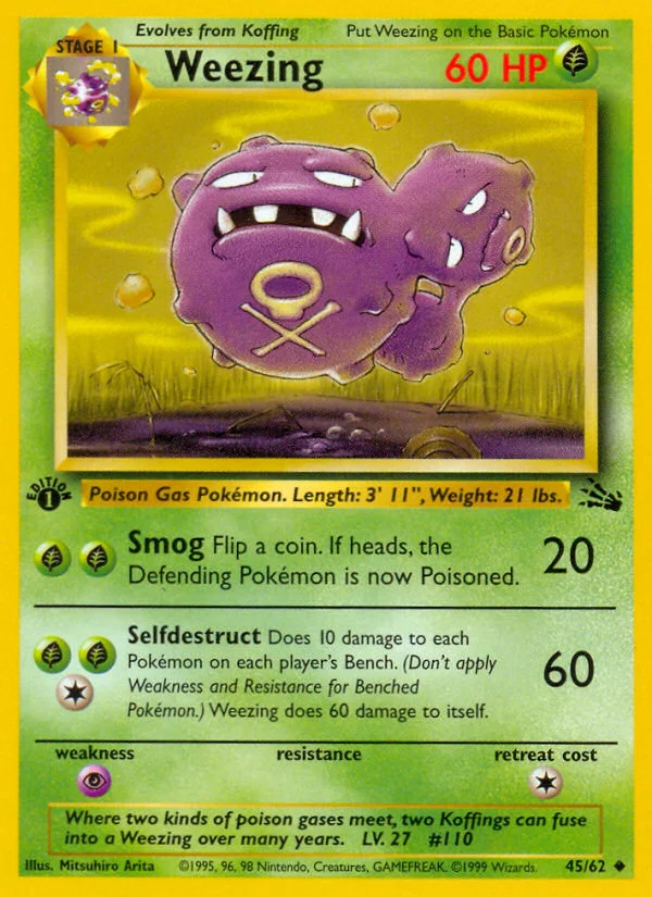 Weezing Pokemon card
