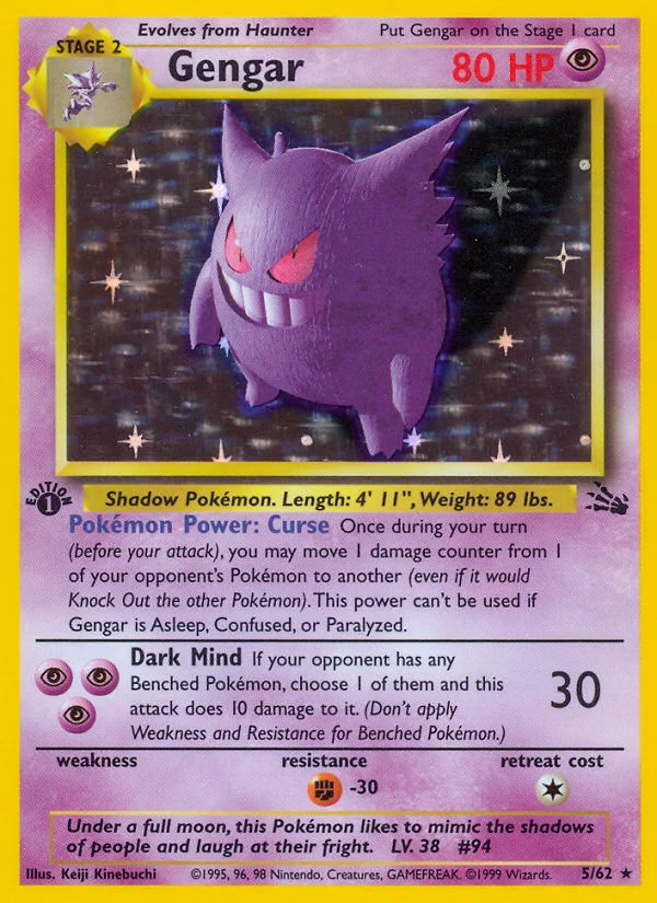 Gengar Pokemon card