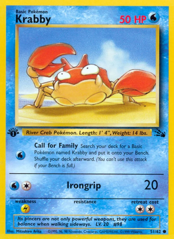 Krabby Pokemon card