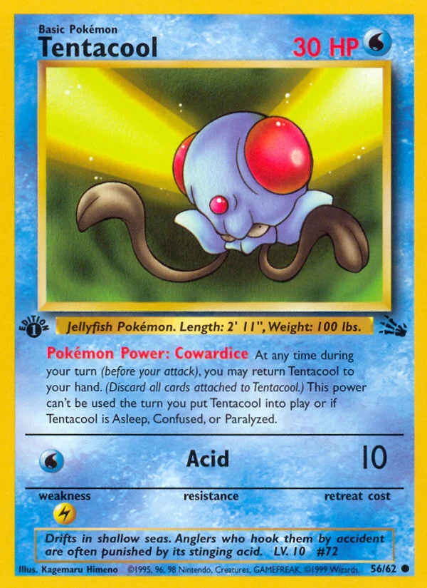 Tentacool Pokemon card