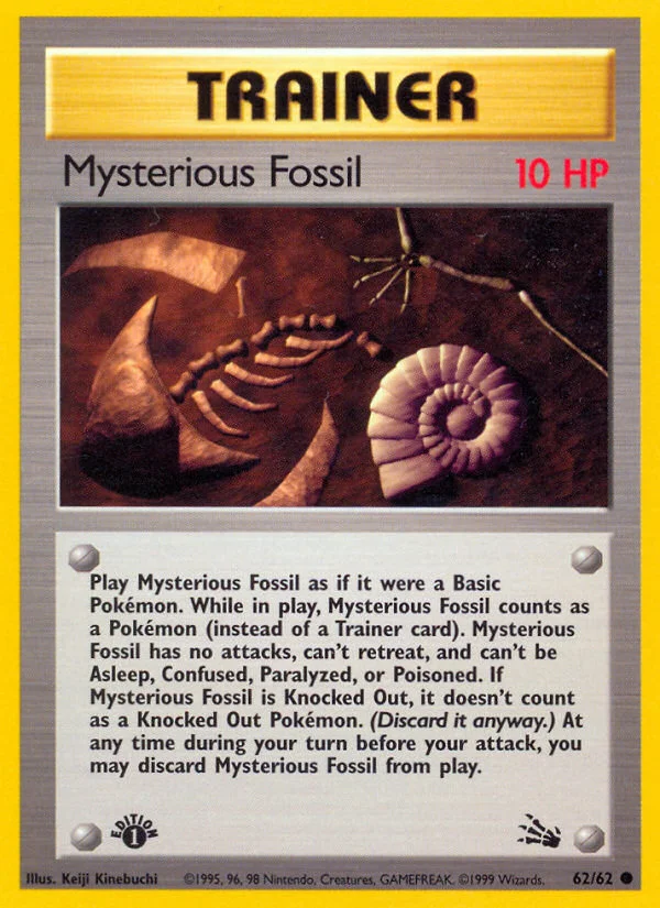 Mysterious Fossil Pokemon card