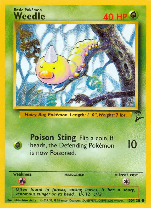 Weedle Pokemon card