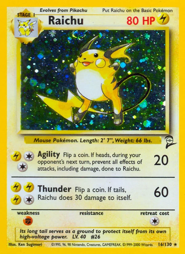 Raichu Pokemon card