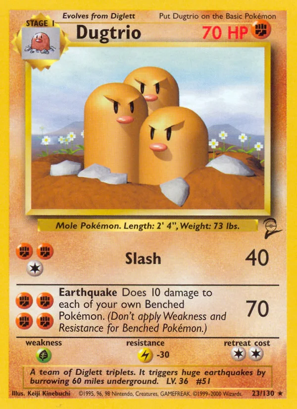 Dugtrio Pokemon card