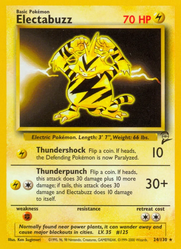 Electabuzz Pokemon card