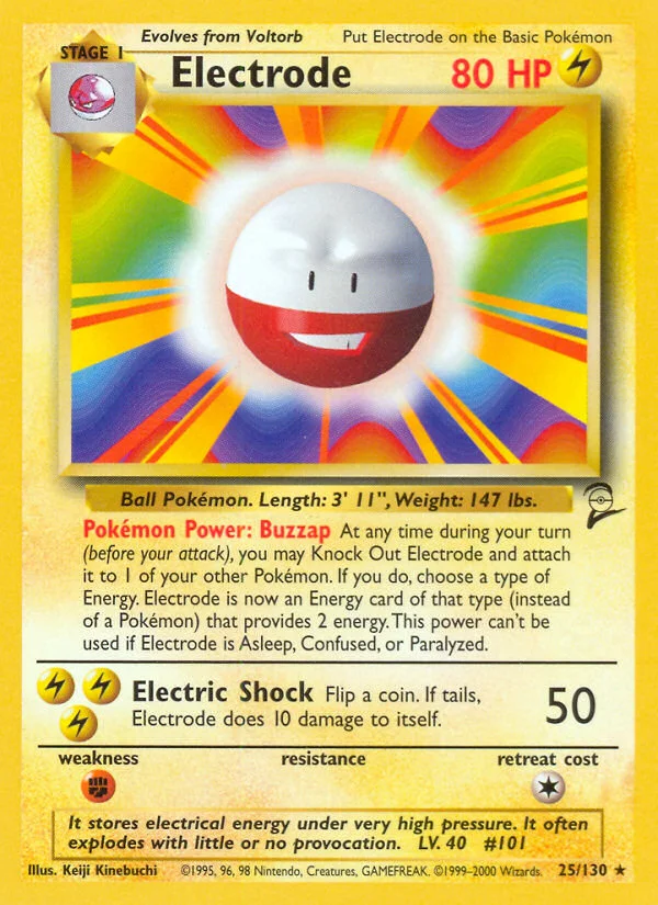 Electrode Pokemon card