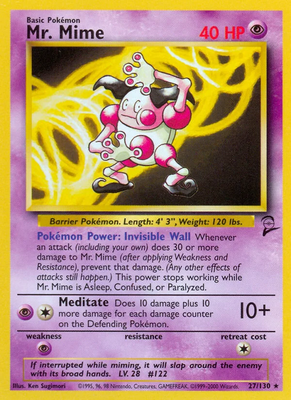 Mr. Mime Pokemon card