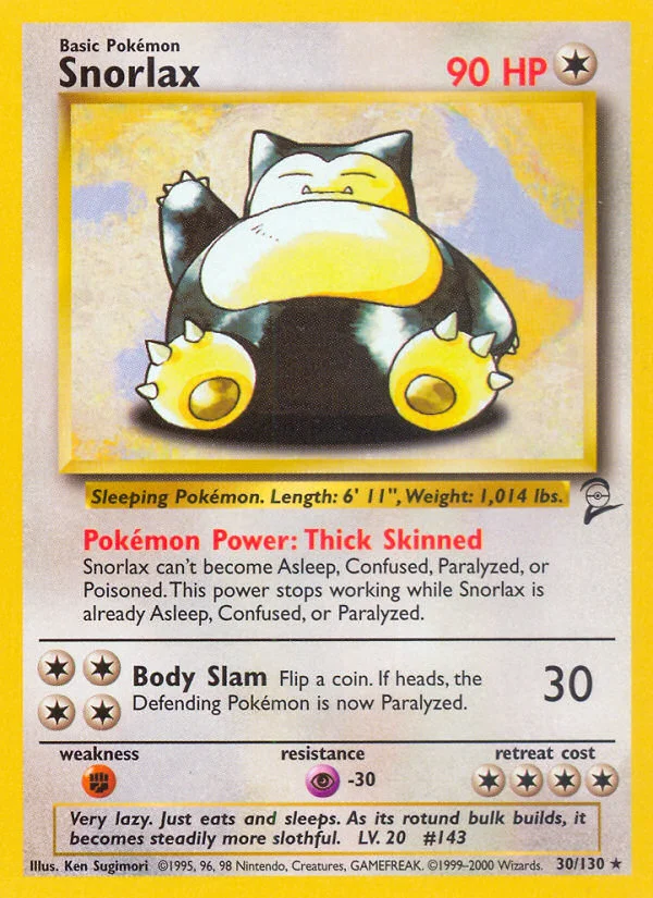 Snorlax Pokemon card