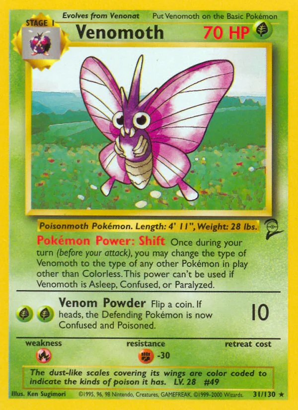 Venomoth Pokemon card